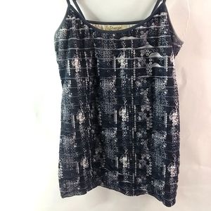 Energie L Black White Tankini or Active Top